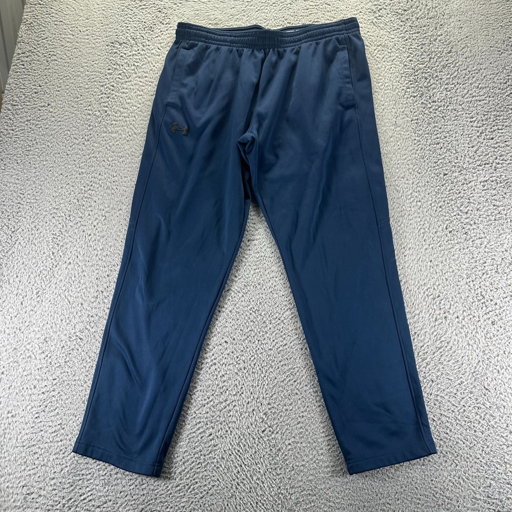 Under Armour Sweatpants Men's XL Blue Polyester Fleece Lined‎ Loose Performance